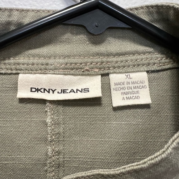 DKNY Jeans Army Green Bomber Jacket - Picture 3 of 3
